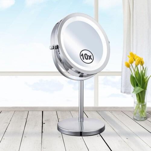 Double Sided LED Light up Mirror for Makeup Backlit Mirror Light Make up Mirror 10X Magnifying Desktop Table Cosmetic Mirrors