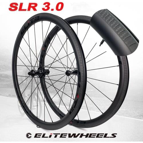 ELITEWHEELS 700c Carbon Wheelset A4 AERO Brake Surface Road Bike Carbon Wheels Tubular Clincher Tubeless TPI Bearing Hub SLR 3.0