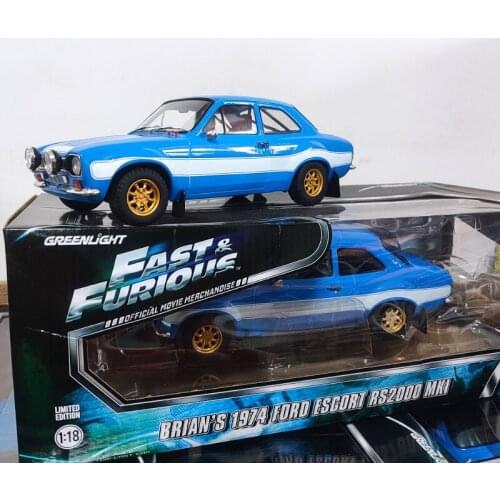 Diecast 1/18 Scale 1974 BRIANS FORD ESCORT RS2000 MKI Model Cars Metal Toys Classic Adult Collection Gift Static Display