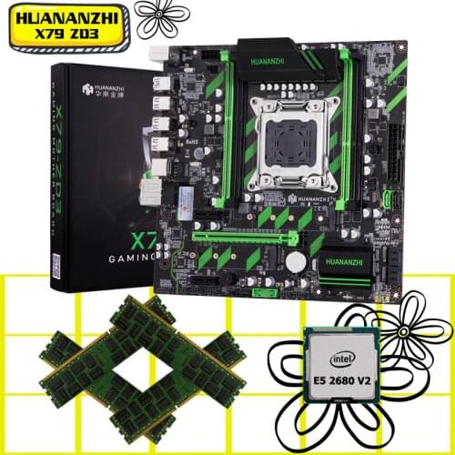 HUANANZHI X79-ZD3 Motherboard with HI-SPEED Dual M.2 Slot CPU Xeon E5 2680 V2 Big Brand RAM 32G(4*8G) 1866 REG ECC Buy Computer