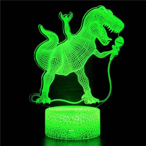 Desktop bedside 3D LED for funny dinosaur night light gift desktop decoration remote control touch childrens usb LED table lamp