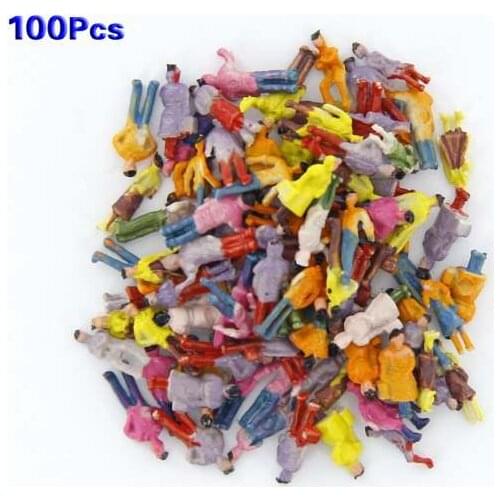 New 100pcs Painted Model Train People Figures Scale N (1 to 150)