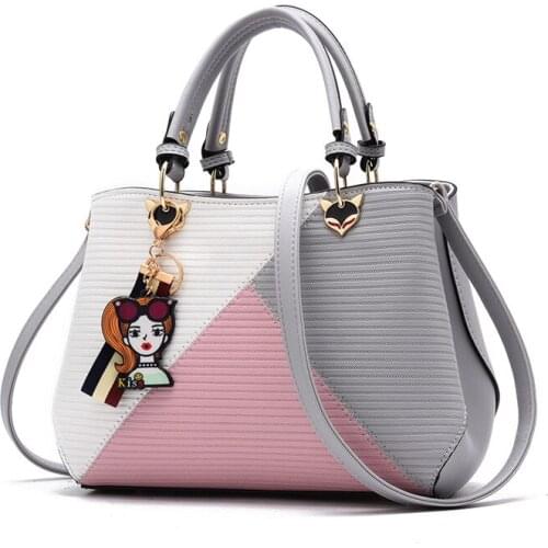 2021 new womens single shoulder bag multi layer stitching contrast handbag exquisite leather large capacity messenger bag