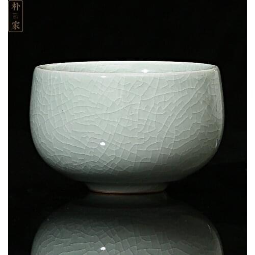 Kiln Ru kiln tea cup ceramic Kung Fu tea cup tea cup Master Cup Tianqing Ruzhou Ru porcelain open piece personal cup