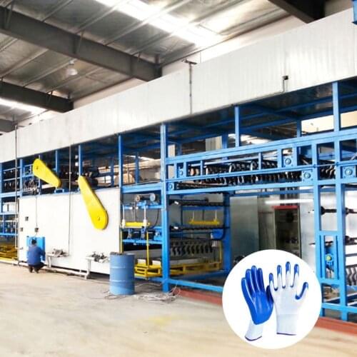 Safety Vinyl Gloves Dipping Machine Cotton Nitrile Dipped Hand Gloves Machine PVC Gloves Half Dipping Machine Production Line
