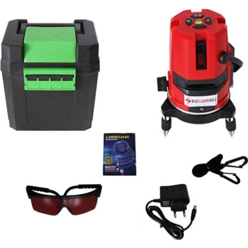 Cross Laser Line 5 Lines 6 Points Laser Level 360 Vertical & Horizontal Rotary Used Indoor & Outdoor with Receiver