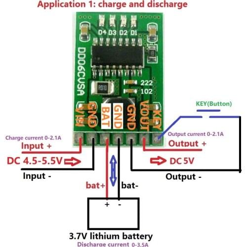 DC 5V 2.1A Mobile Power Diy Board 4.2V Charge/Discharge(boost)/battery protection/indicator module 3.7V lithium 18650 LI-ION