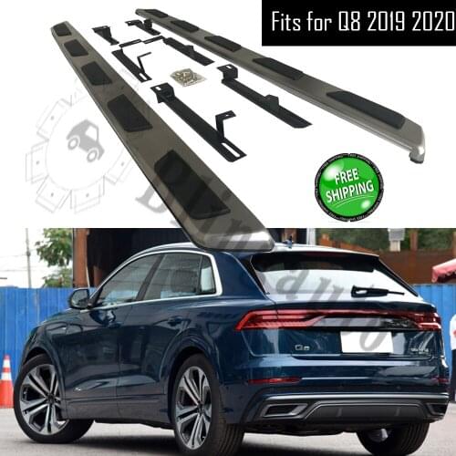 Fits for NEW A UDI Q8 2019 2020 2Pcs left right stainless steel running board side steps nerf bar car pedal side stairs side bar