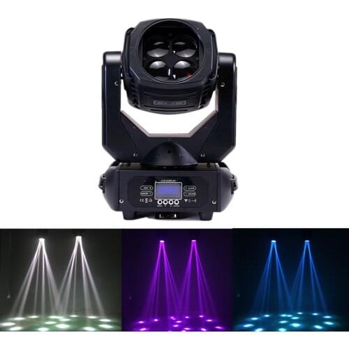 4×25W super beam moving head light, 100W super beam LED light is suitable for adjusting the atmosphere of disco and other places