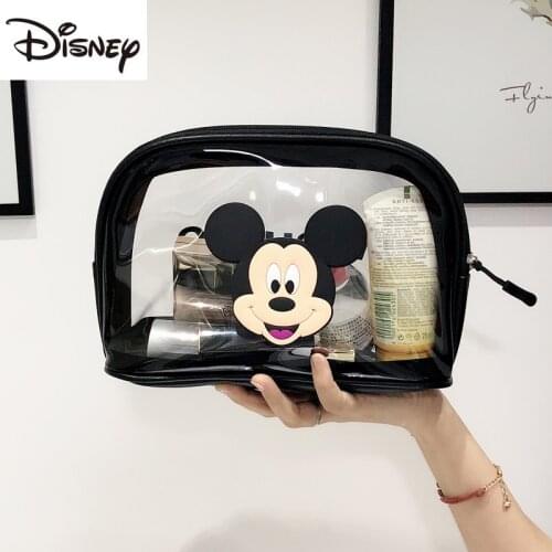 Disney Minnie Cute Ins Transparent Cosmetic Bag Large Capacity Ms. Mickey Casual Fashion Pvc Waterproof Admission Package