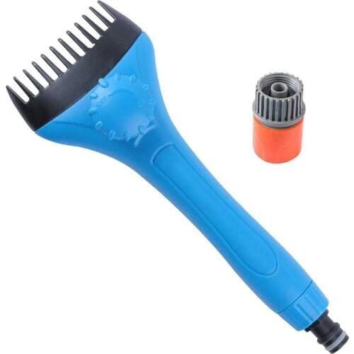 Pool Filter Cleaning Brush Swimming Pool Handheld Plastic Cleaning Brush with US Hose Connector