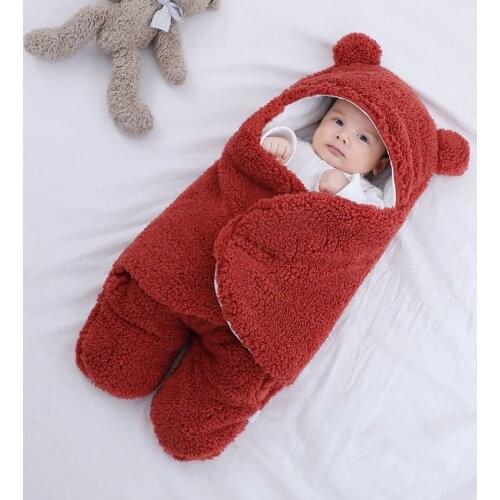 0-9M Unisex Autumn Baby Sleeping Bag Envelope For Newborn Baby Winter Swaddle Blanket Wrap Sleeping Bags Baby Bedding Sleepsack