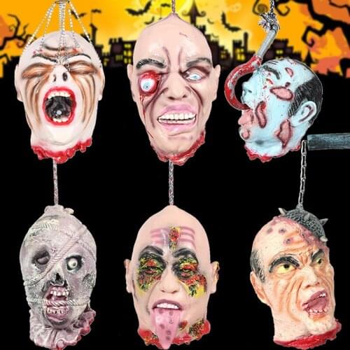 Halloween Hanging Skull Necklace Skull Ghost Festival Trick Trick Toy KTV Haunted House Decorations Horror Scary Props