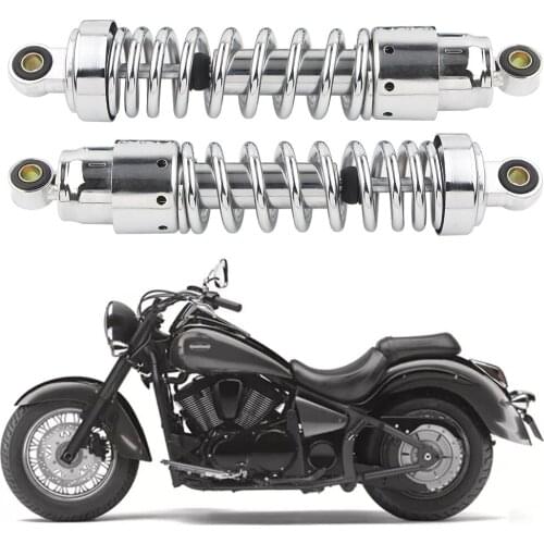 2pcs Universal 310mm 12.2'' 8mm Motorcycle ATV Air Shock Absorber Spring Silver
