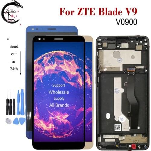 5.7" V9 LCD With Frame For ZTE Blade V9 V0900 LCD Display Screen Touch Digitizer Sensor Assembly Replacement V9 LCDS Module