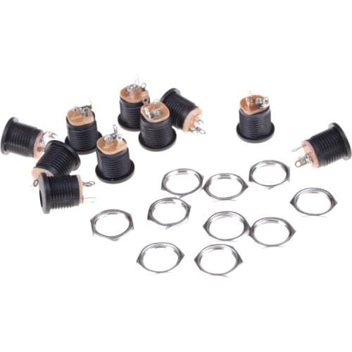 0PCS/LOT DC-022 DC Power Jack Socket dc connector Adapter interface DC022 5.5X2.1MM Supply Jack Socket Panel Mount plug