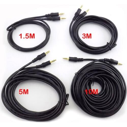 1.5/3/5/10/15M/20M 3.5mm Male to Male Jack Audio Stereo Aux Extension Cable Cord for TV Computer Laptop MP3/MP4