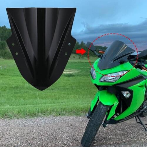 1 PCS ABS Black Motorcycle Windshield Windscreen for Kawasaki Ninja 300 EX300 2013 2014 2015 2016 2017