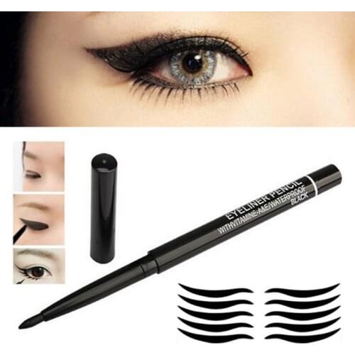 1Pcs Black Automatic Rotating Eyeliner Long-lasting Waterproof And Sweatproof Not Blooming Eye Pencil Quality Ladies Cosmetic