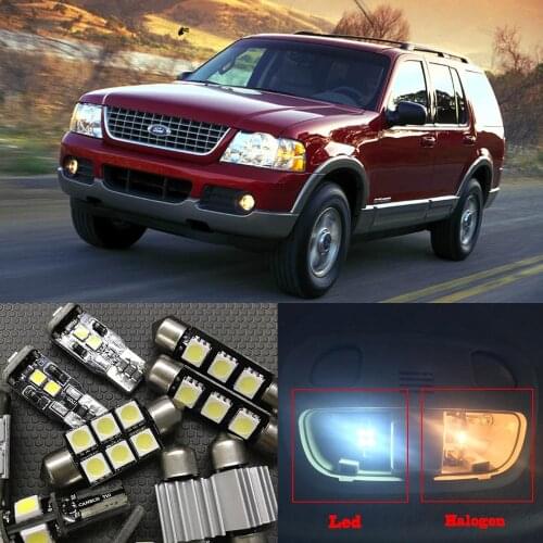 12Pcs White LED Light Bulbs Interior Package Kit For Ford Explorer 2002 2003 2004 2005 Map Dome License Plate light Ford-B-11