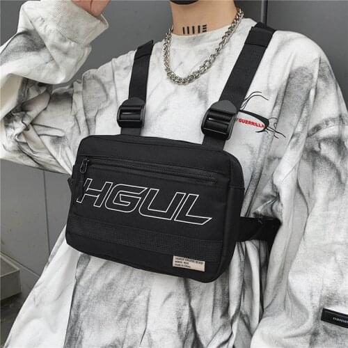 2021 New Chest Bags For Men Hip Hop Waist Bag For Boys Oxford Travel Riding Motorcycle Tactical Package Belt Pouch Chest Rig Bag