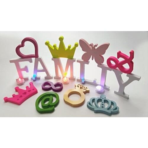 30cm Free Standing Artificial Wood Wooden white Letters number /crown/heart/Butterfly For Wedding Birthday Home decoration Party