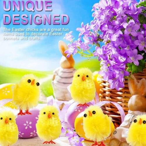 60Pcs Chicks Doll Fluffy Odorless Lovely Mini Chicken Doll for Kid
