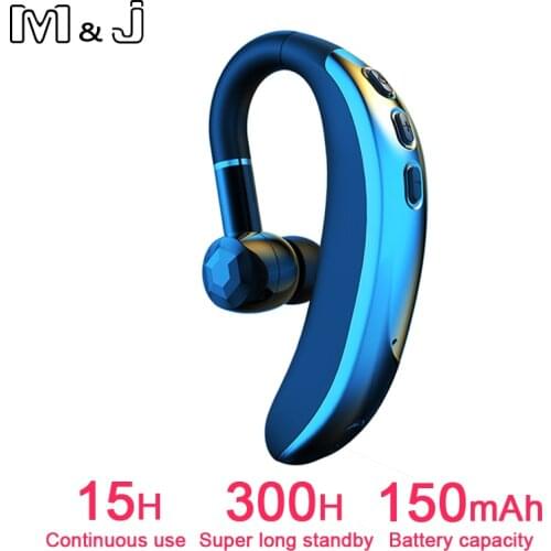 M&J Bluetooth Earphones headphones Handsfree Earloop Wireless headset Drive Call Sports Earphones With Mic For All Smart Phones