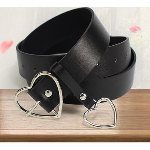 Women Waist Belt Lovely Big Ring Decorated Belts Female Hot Newest Design Fashion Gold Pin Buckle Solid PU Leather Strap