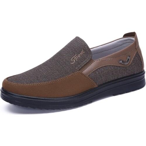 DM56 New Canvas Loafers Shoes Slip on Men Casual Shoes Summer New 2019 Breathable Fashion Soft Flat Driving Shoes Size 38-50