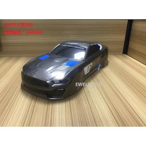 Ewellsold 1:10 RC car parts 1/10 RC racing on-road drift car painted PVC Body Shell (size:435*195mm,wheelbase 250mm)