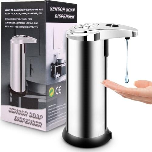 Soap Dispenser Infrared Motion Sensor Touchless Hands-Free Automatic Liquid Soap Washer Bottle for Bathroom Home Office School