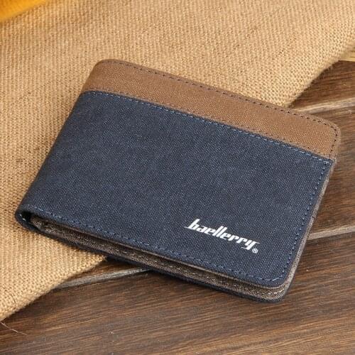Hot Sale Explosion Models Korean Version Canvas Mens Wallets Short Style Purse Fashion Wallet For Men And Student Free Shipping