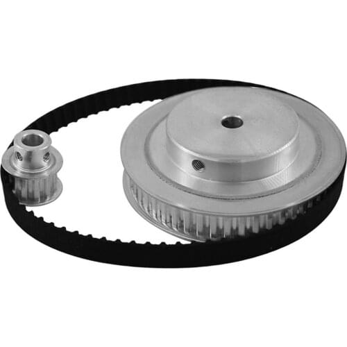 XL Timing Pulley Belt Set, Reduction 1:5 XL 10T 50T 11mm Belt Width Bearing Pulley Wheel 144XL Timing Belt 1 SET