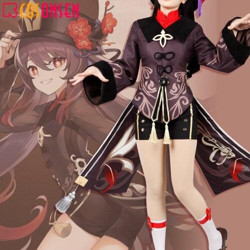 Genshin Impact Hu tao Cosplay Costume Walnut Fancy Outfit Adult Halloween Full Set COSPLAYONSEN
