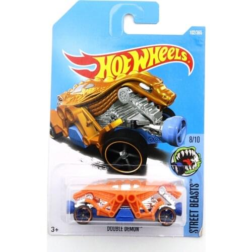 2017-102 Hot Wheels DOUBLE DEMON Mini Alloy Coupe 1/64 Metal Diecast Model Car Kids Toys Gift
