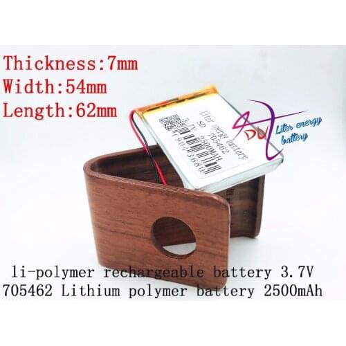 Li-po 3.7 V lithium polymer batteries, 705462, 2500mah MP3 MP4 MP5 small toys batteries