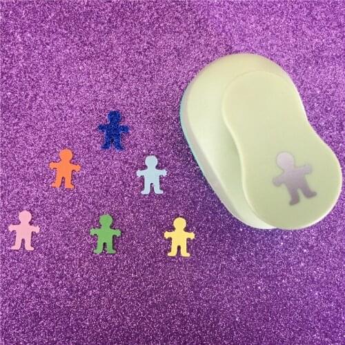 Boy shaped 5/8" paper EVA foam hole punches Kids design greeting card handmade craft punch cortador de papel de scrapbooking