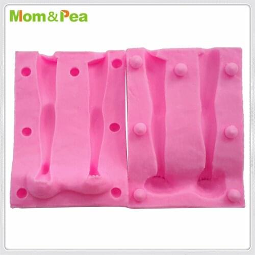 Mom&Pea MPA1866 Legs Shaped Silicone Mold Cake Decoration Fondant Cake 3D Mold Food Grade