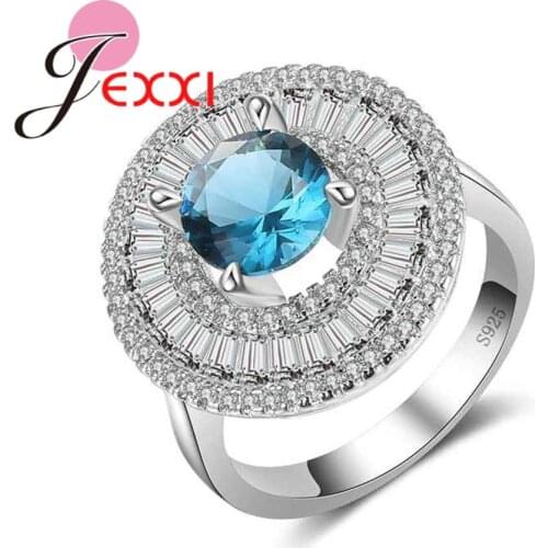 Fashion Cool Finger Ring Silver Jewelry Top Quality Wedding Engagement Promise Accessories AAA Zircon Anel