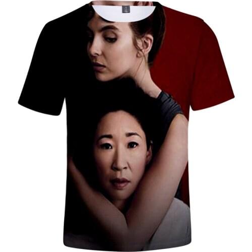 Aikooki New Arrival Killing Eve 3D T shirt Men/Women Summer Fashion Casual Short Sleeve 3D Print Killing Eve Mens T-Shirts Top
