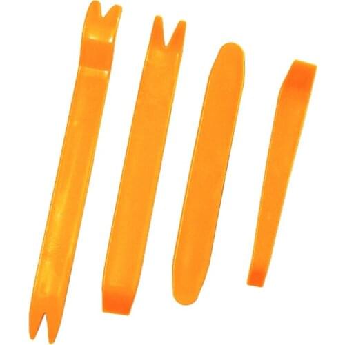 4Pcs Car Interior Tool Kit Pry Door Clip Radio Panel Car Removal Tool Plastic Trim Audio Dashboard Disassembly Repair Hand Tool