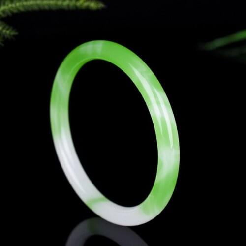 Natural Turquoise Hand-carved Round Bar Jade Bracelet Fashion Boutique Jewelry Women Turquoise Beauty Bracelet