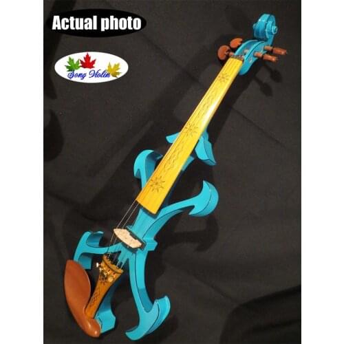 NEW model crazy - 2 Song art streamline 4/4 electric violin,solid wood #10313