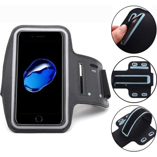 New Men Women Breathable Armbands Touch Screen Cell Phone Arms Band Phone Case For 4-7 in Smartphone Sports Phone Holder Armband