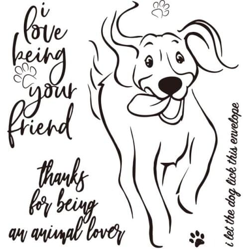 Dog Transparent Clear Stamps for DIY Scrapbooking/Card Making/Kids Christmas Fun Decoration ST0492