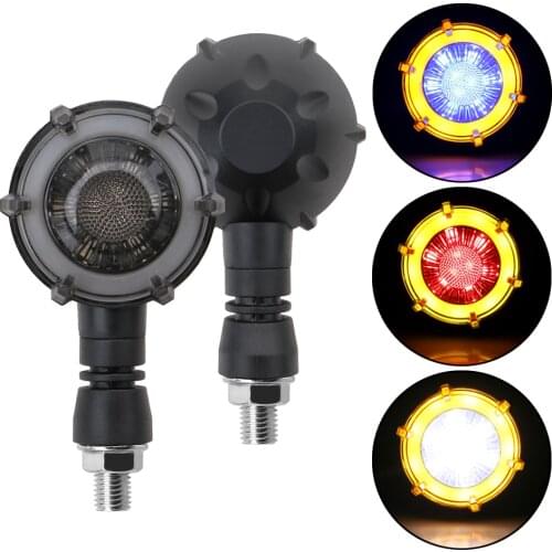 Motorcycle Turn Signal Warning Lights Daytime Running Light A Pair DRL For Motorbike Racing Scooter ATV LED Flashers Signal Lamp