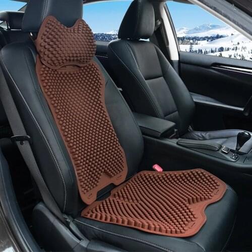 QHCP Breathable Silica Gel Car Seat Cushion Non Slip Soft Comfort Massage Mat Backrest Pad For Subaru Forester XV Legacy Outback
