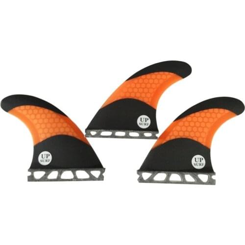 Fiberglass Surfboards Fin Single Tabs Fins L Surfing Honeycomb Carbon Fibre Fins Orange