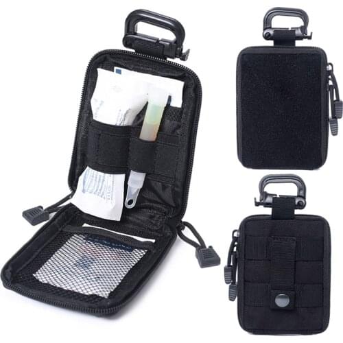 Tactical MOLLE Bag Mini EDC Pouch Outdoor Medical First Aid Organizer Pouch Military Wallet Small Bag Waist Pack for Hunting